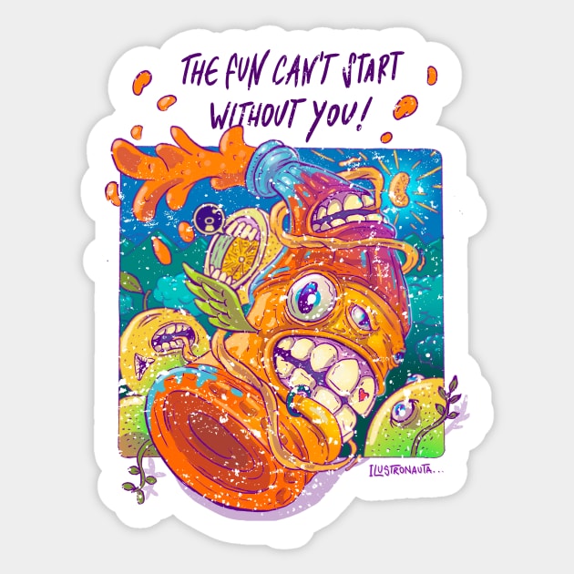 fizzy monster Sticker by Ilustronauta